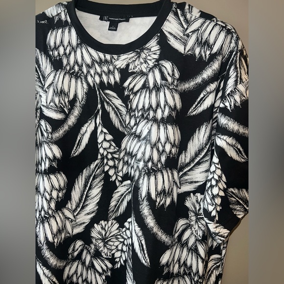 INC black and white shirt large NEW - Picture 2 of 4